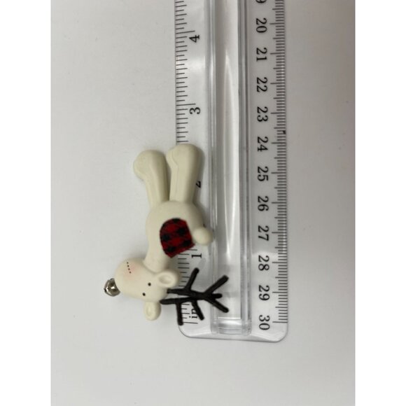 4 pc Lot Christmas Brooches Snowman, Candy Cane, Reindeer, Owl - Picture 8 of 11